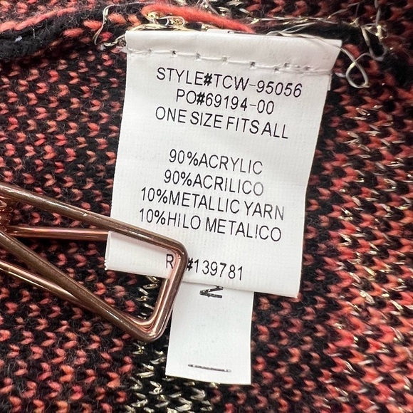 NWT Tea & Cup Long Sleeve Geo Print Waterfall Cardigan One Size Fits All Women’s - Picture 4 of 7